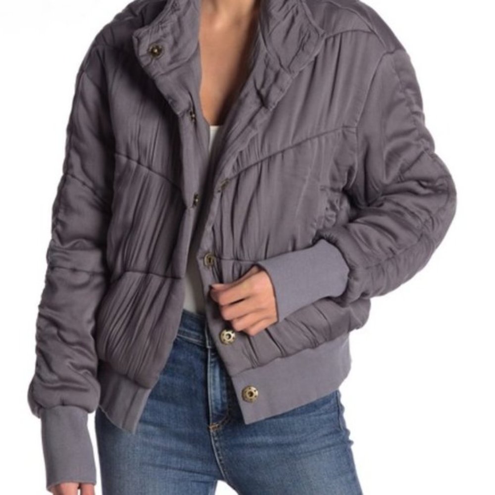 Young Fabulous & Broke Button Front Puffer Jacket